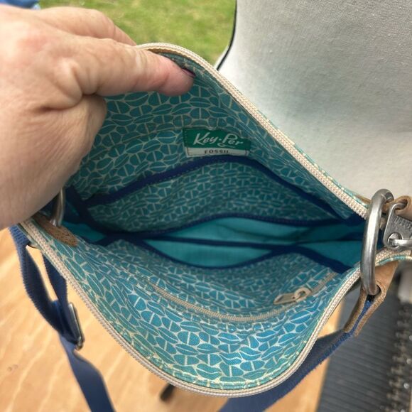 Fossil Stylish Blue and Teal Women's Bag - Picture 6 of 8